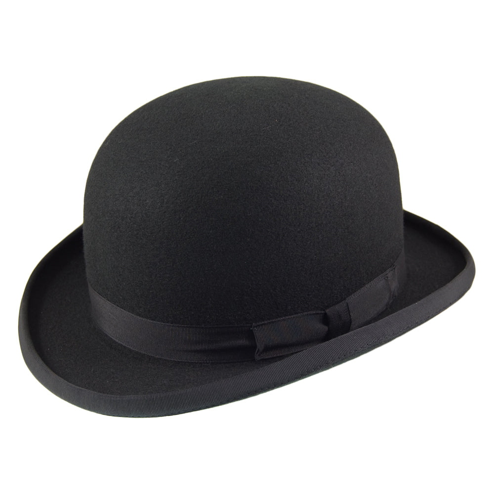 Chapeau Melon Feutre Laine Noir Bowler CHRISTYS