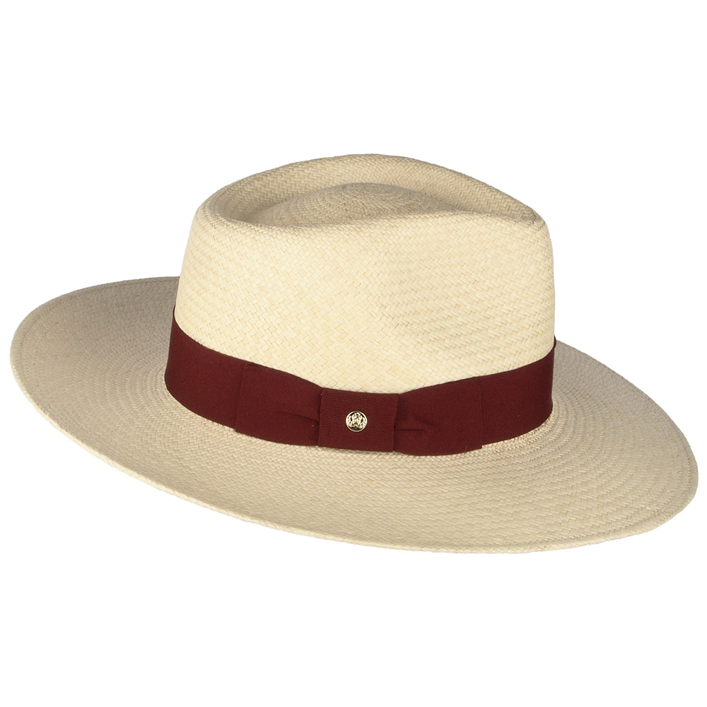 Chapeau Fedora Panama Chatsworth naturel-bordeaux FAILSWORTH