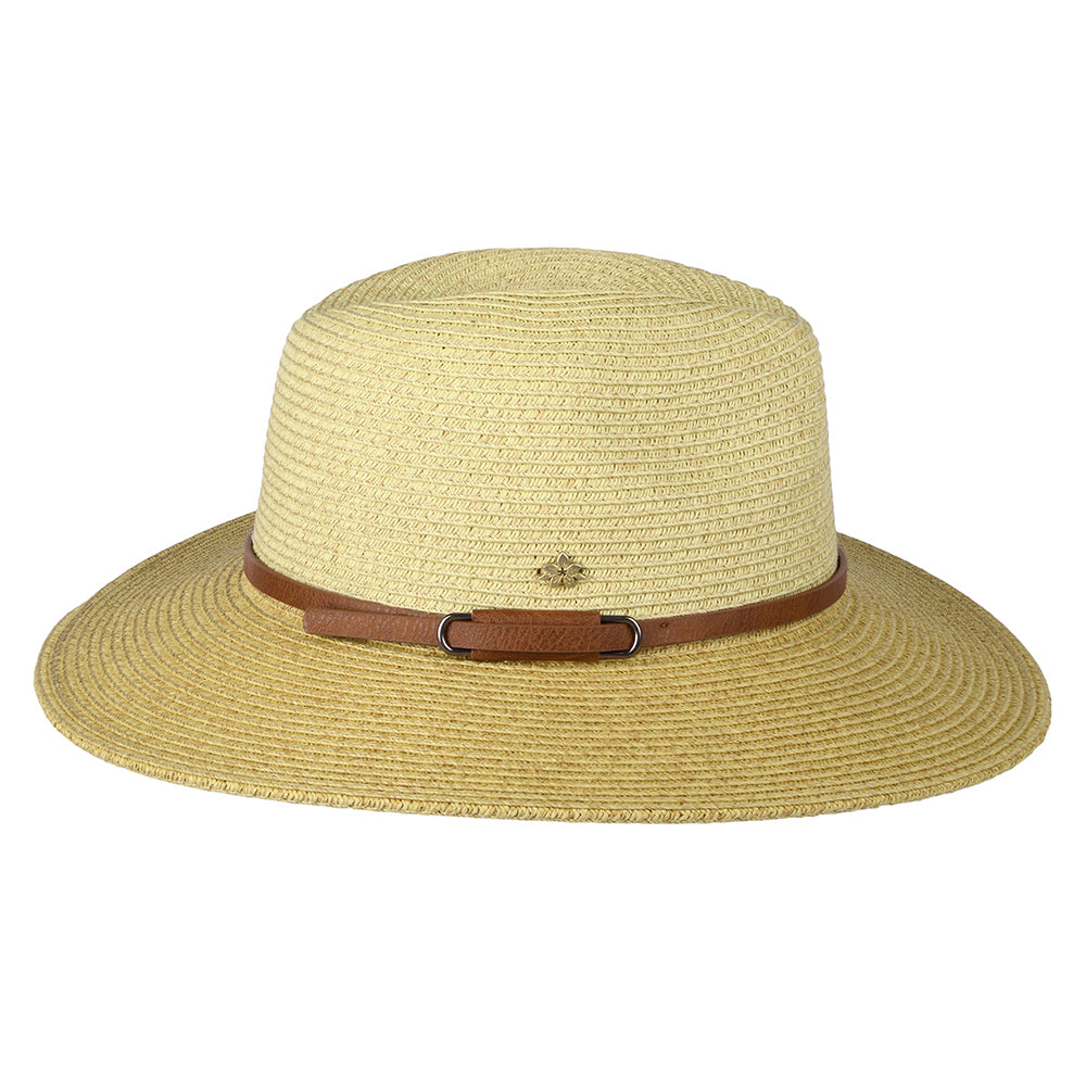 Chapeau Fedora Safari en Papier Tressé Sapo naturel-marron CAPPELLI