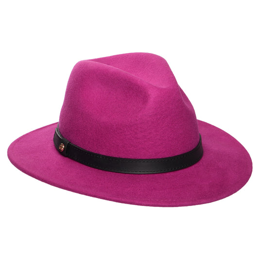 Chapeau Fedora en Laine Feutrée Hydrofuge Classic fuchsia FAILSWORTH