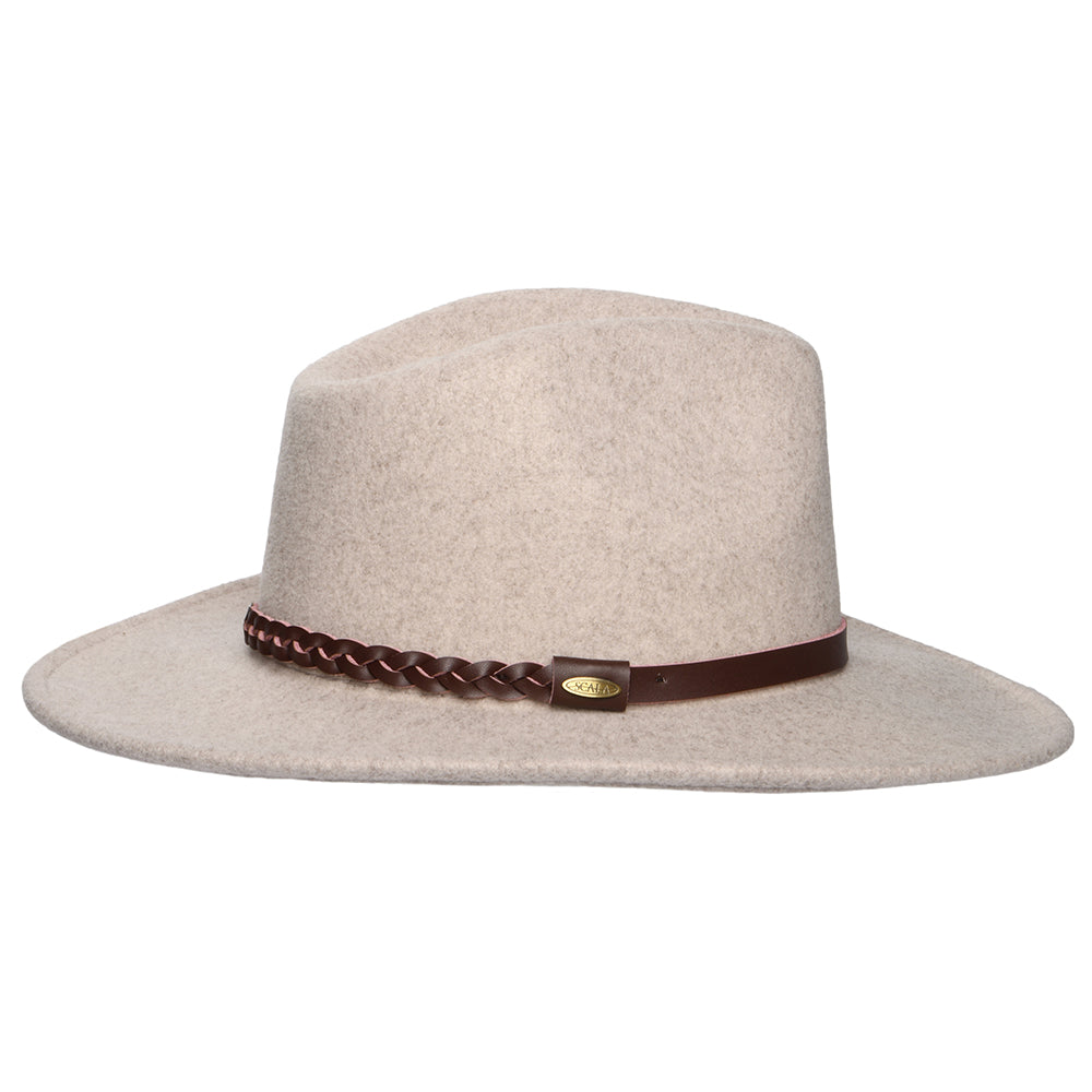 Chapeau Fedora Safari Provato Knit Jolene taupe SCALA