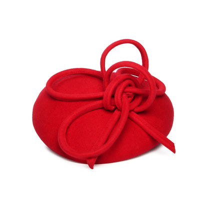 Chapeau Calot en Laine avec Boucles Rosey rouge WHITELEY