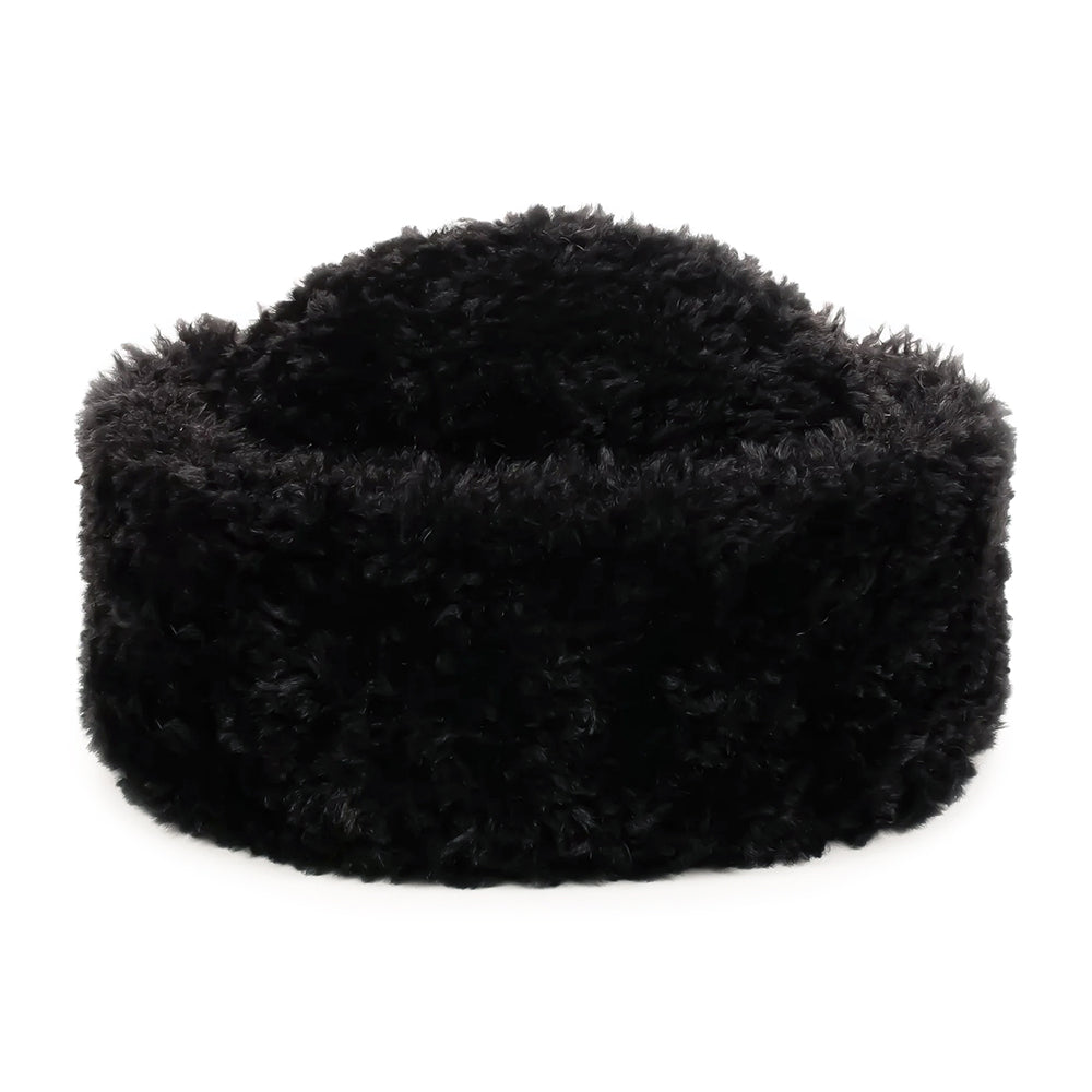 Chapeau Hiver en Fausse Fourrure Sherpa noir HELEN MOORE