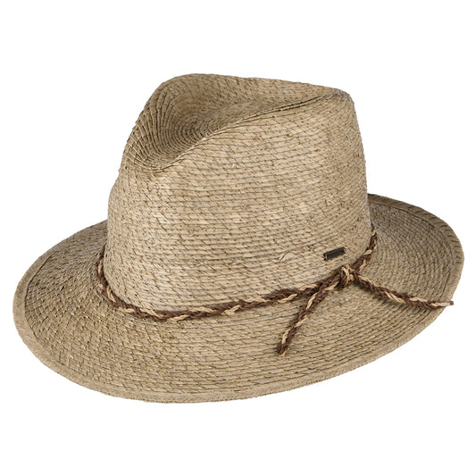 Chapeau Fedora en Paille Messer Western sable BRIXTON