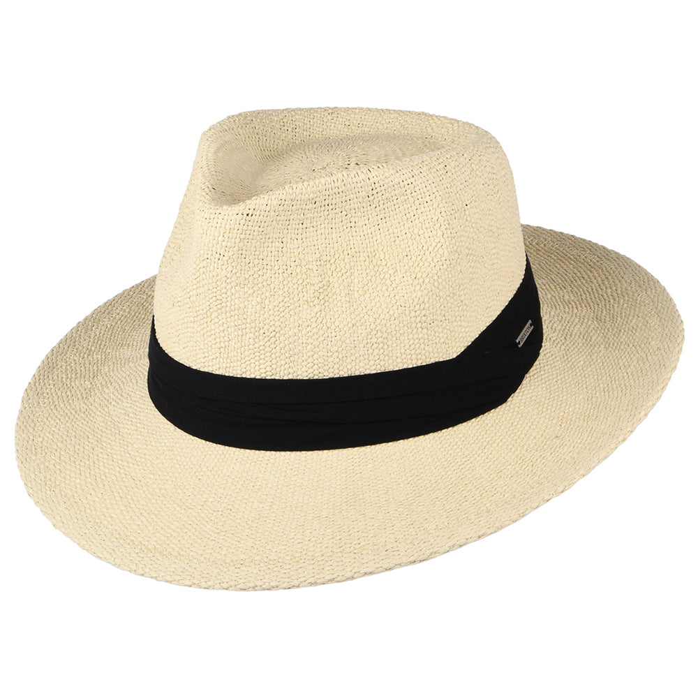 Chapeau Fedora en Paille Toyo Sol naturel-noir BRIXTON