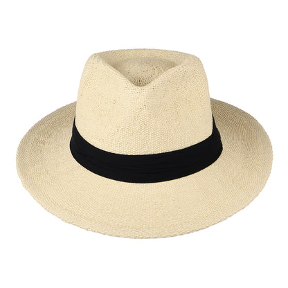 Chapeau Fedora en Paille Toyo Sol naturel-noir BRIXTON