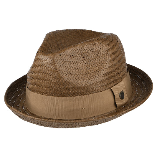 Chapeau Trilby en Paille Castor toffee-bronze BRIXTON