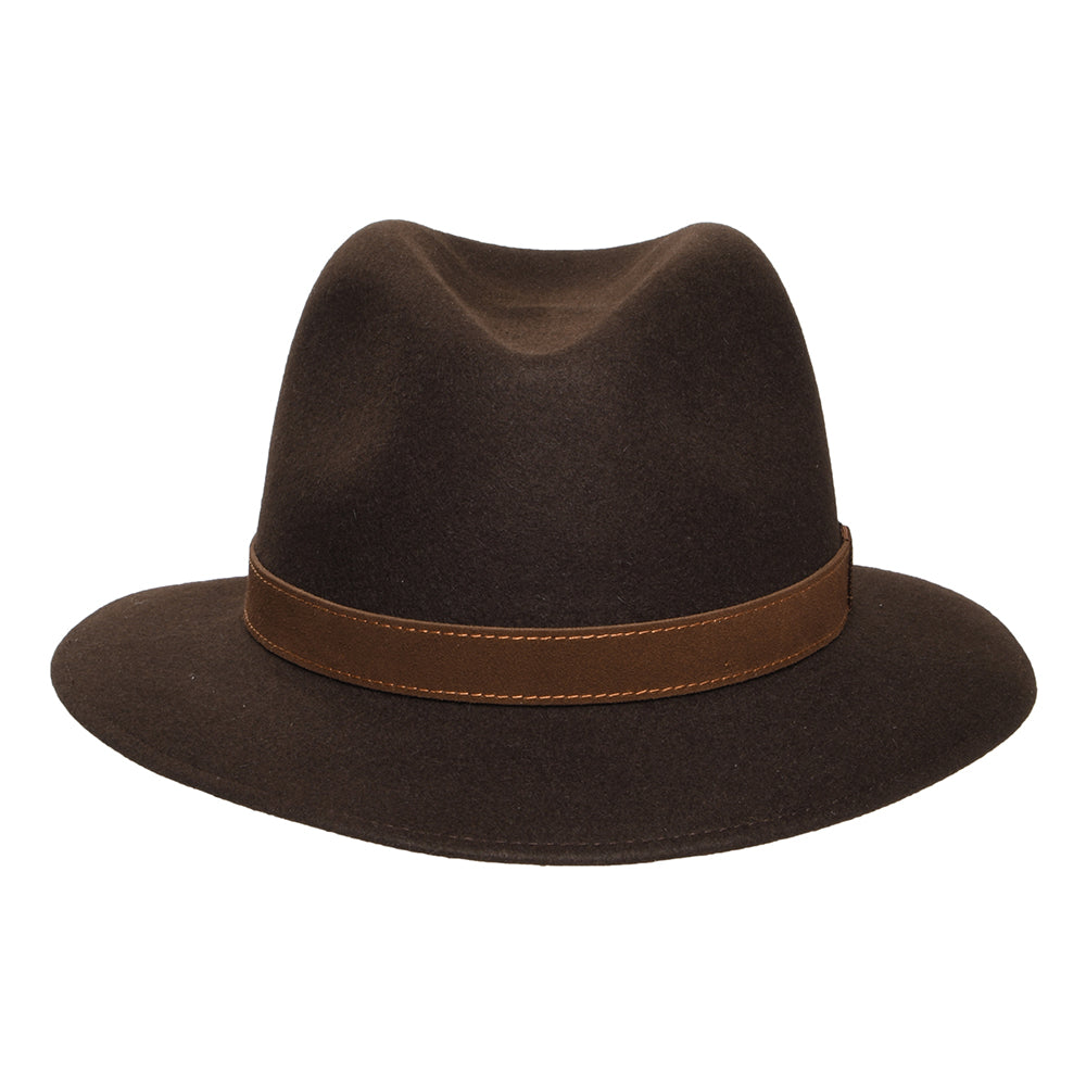 Chapeau Fedora Safari Déformable en Fourrure Feutrée marron BORSALINO