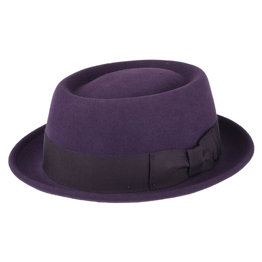 Chapeau Pork Pie Déformable Hydrofuge Darron en Laine Feutrée violet BAILEY