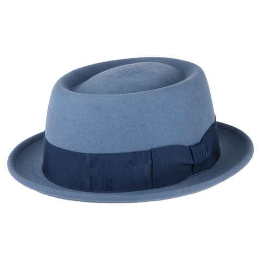 Chapeau Pork Pie Déformable Hydrofuge Darron en Laine Feutrée bleu moyen BAILEY