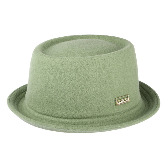 Chapeau Pork Pie en Laine Mowbray sauge KANGOL