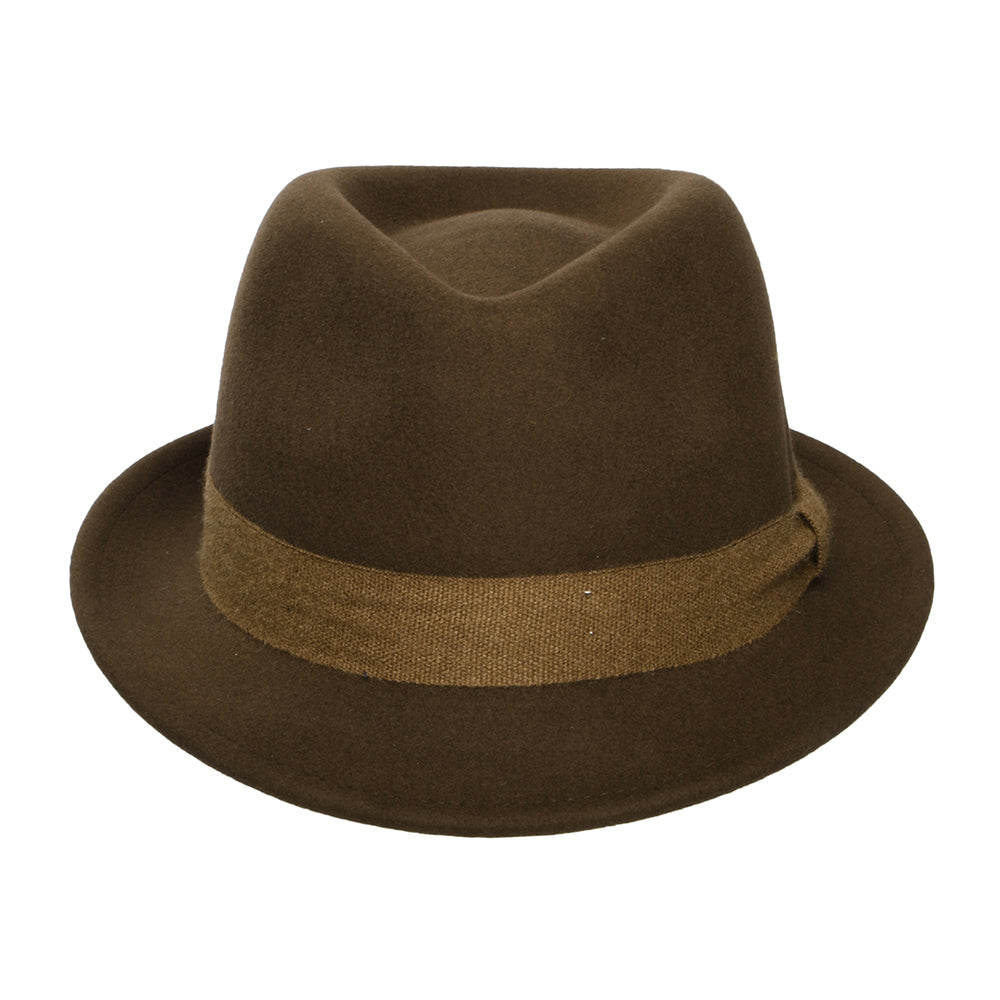 Chapeau Trilby en Laine Feutrée et Cachemire Guilford Player marron STETSON