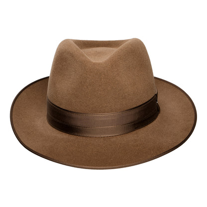 Chapeau Fedora en Fourrure Feutrée Kenridge marron clair STETSON