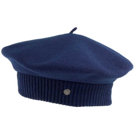 Béret en Laine Mérinos Parisienne bleu HÉRITAGE PAR LAULHÈRE