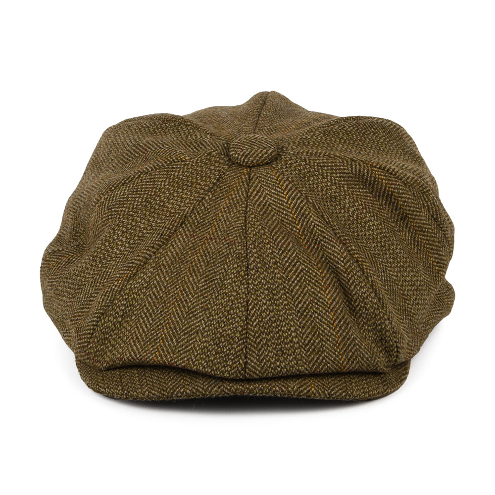 Casquette Gavroche à 8 Pans en Tweed Lovat Teviot marron CHRISTYS