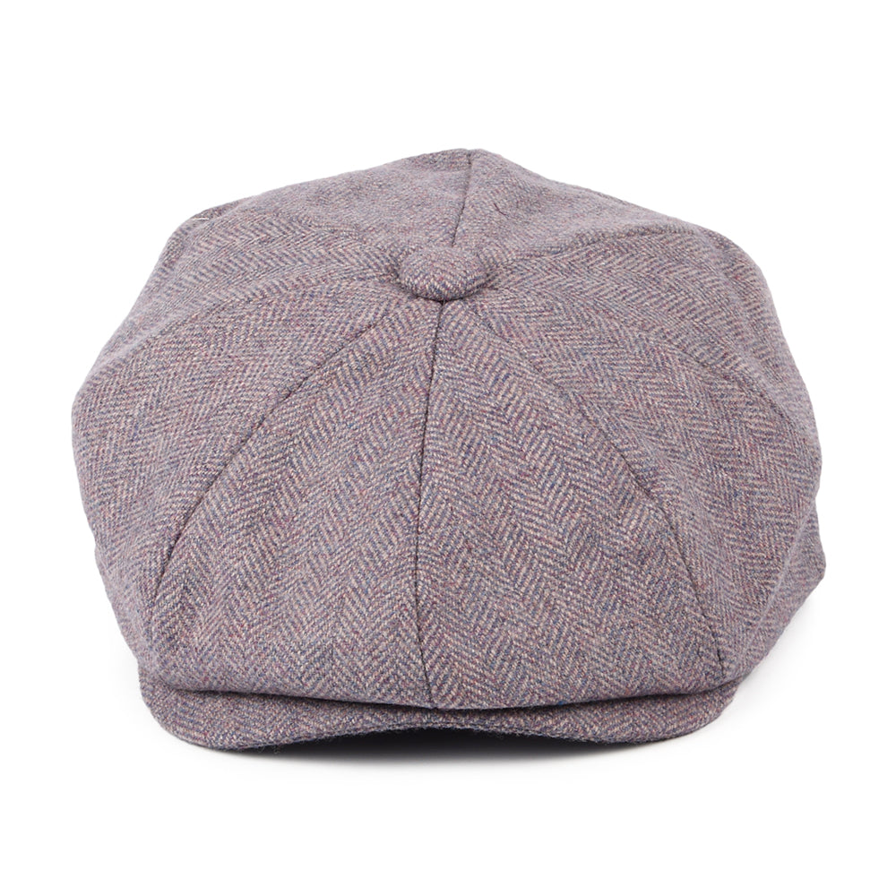 Casquette Gavroche à 8 Pans en Tweed Lovat Teviot violet clair CHRISTYS