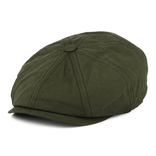 Casquette Gavroche en Coton Ciré Hydrofuge Hatteras olive STETSON