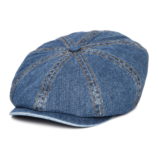 Casquette Gavroche en Denim Délavé Hatteras bleu STETSON