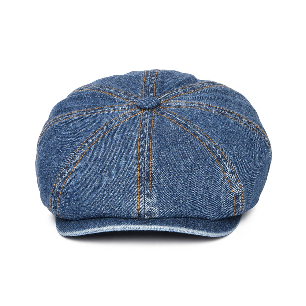 Casquette Gavroche en Denim Délavé Hatteras bleu STETSON