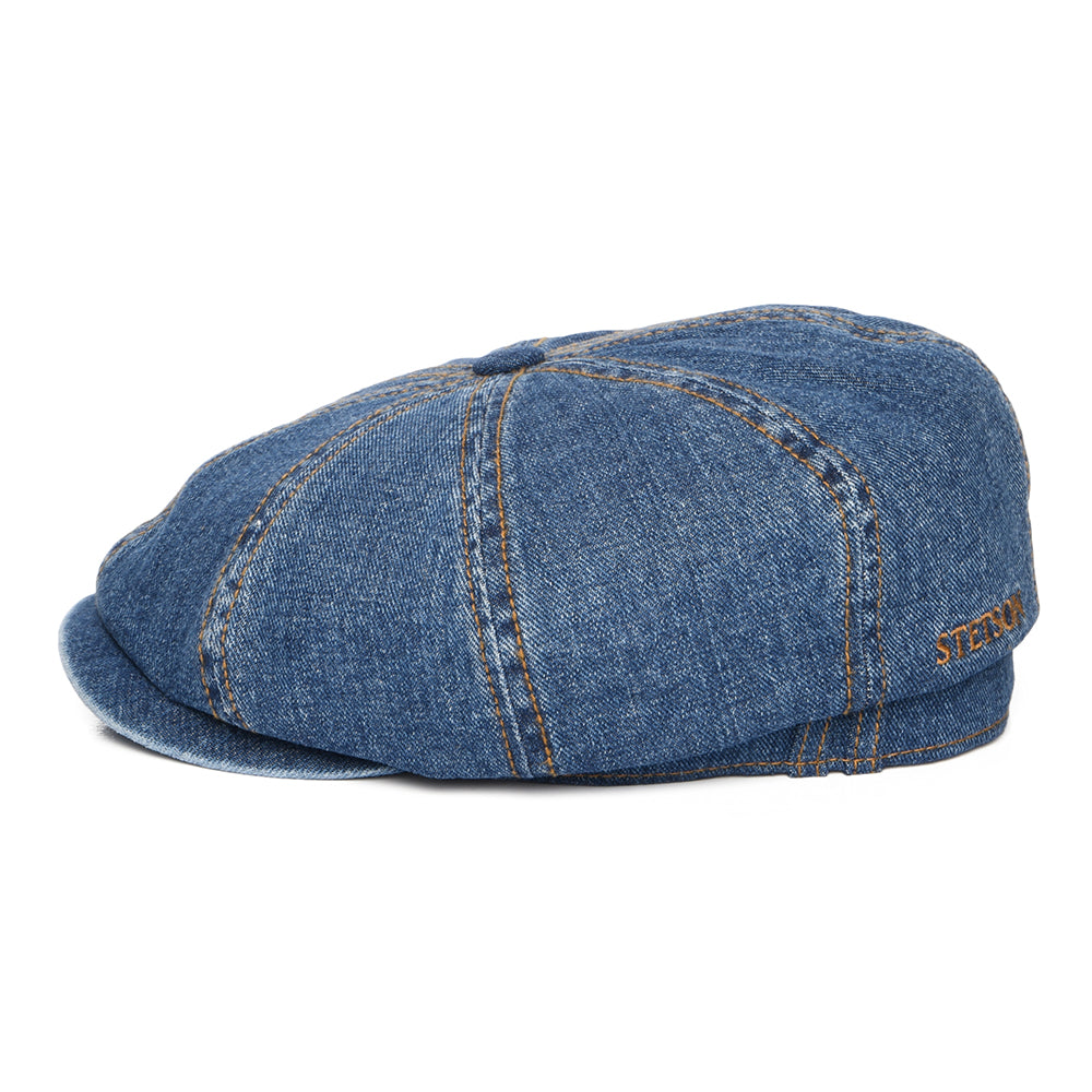 Casquette Gavroche en Denim Délavé Hatteras bleu STETSON