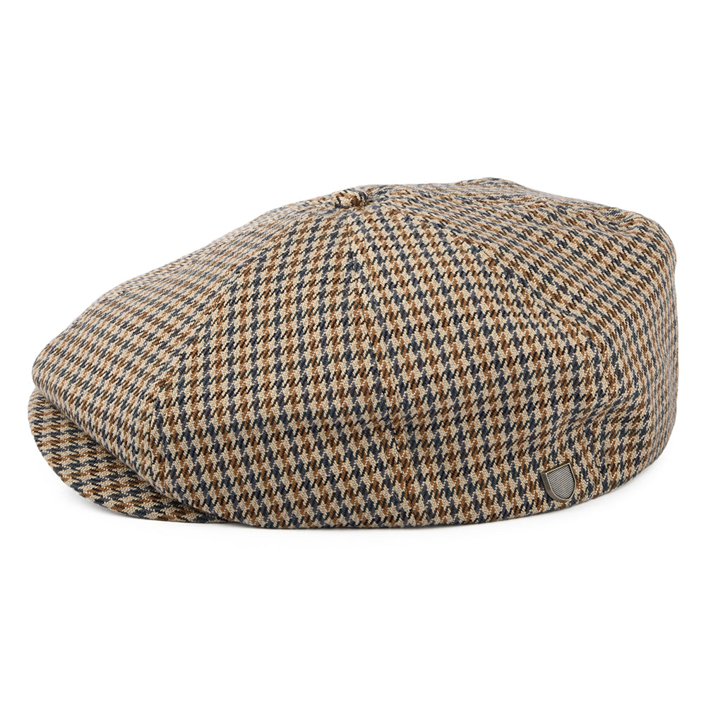 Casquette Gavroche Pied-de-Poule Brood sable-bleu clair BRIXTON