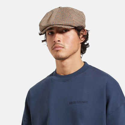 Casquette Gavroche Pied-de-Poule Brood sable-bleu clair BRIXTON