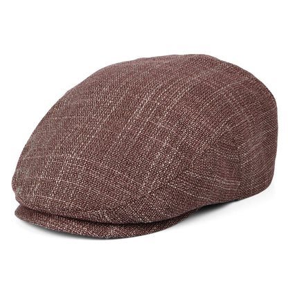 Casquette Plate en Laine Vierge et Soie Kent rouge mélangé STETSON