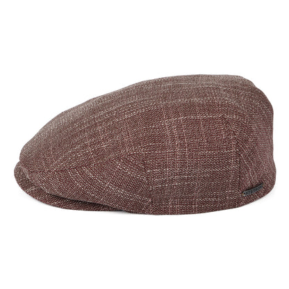 Casquette Plate en Laine Vierge et Soie Kent rouge mélangé STETSON