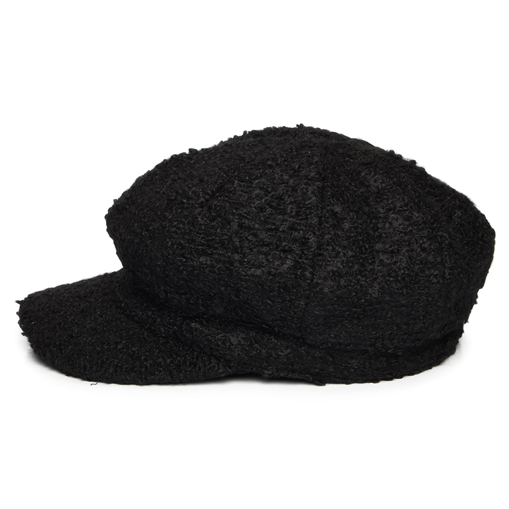 Casquette Gavroche en Bouclette noir WHITELEY