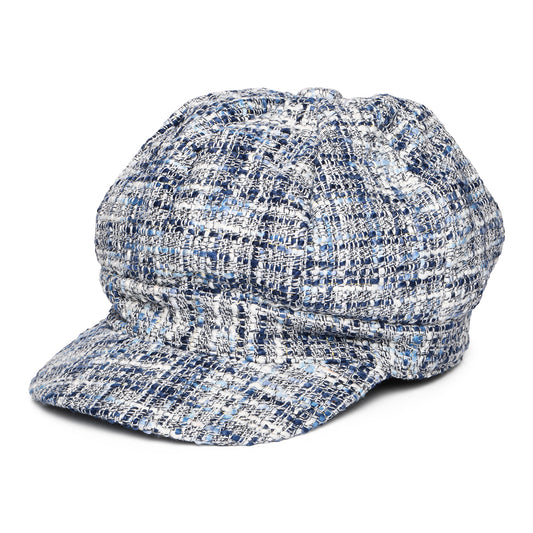 Casquette Gavroche en Tweed bleu WHITELEY