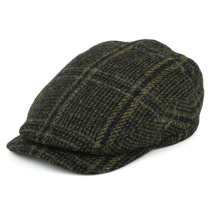 Casquette Plate à Visière Allongée en Harris Tweed Finsbay forêt FAILSWORTH