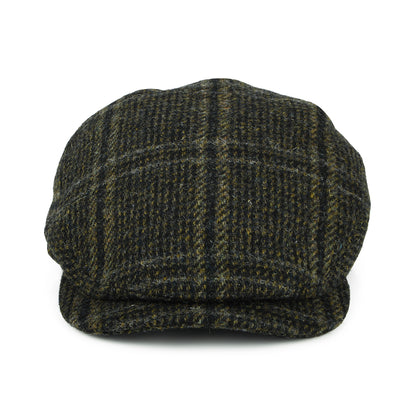 Casquette Plate à Visière Allongée en Harris Tweed Finsbay forêt FAILSWORTH