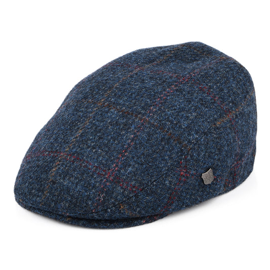 Casquette Plate en Harris Tweed à Carreaux Stornoway denim-multicolore FAILSWORTH