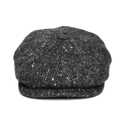 Casquette Gavroche en Tweed du Donegal Chiné Calotte Profonde anthracite CITY SPORT