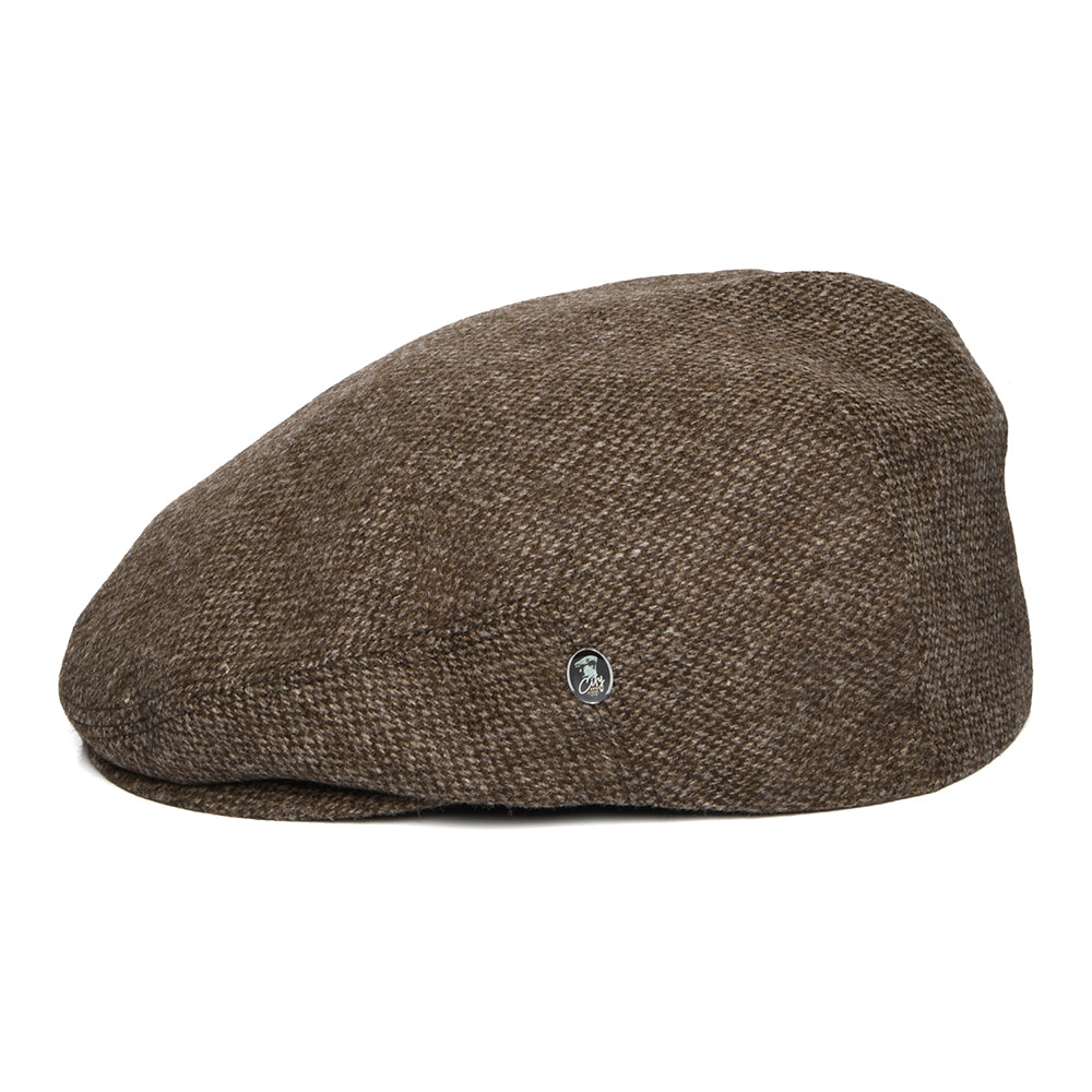 Casquette Plate en Laine Mérinos marron CITY SPORT