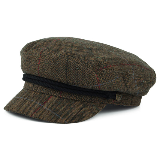 Casquette de Marin à Carreaux et Chevrons marron-noir BRIXTON