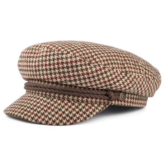 Casquette de Marin Pied-de-Poule sable-marron-rouille BRIXTON