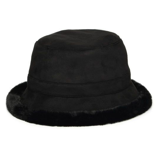 Chapeau Bob Réversible en Fausse Fourrure noir WHITELEY