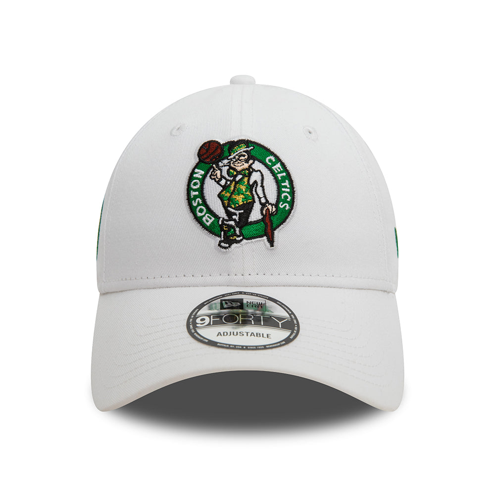 Casquette 9FORTY NBA Side Patch Boston Celtics blanc-vert NEW ERA