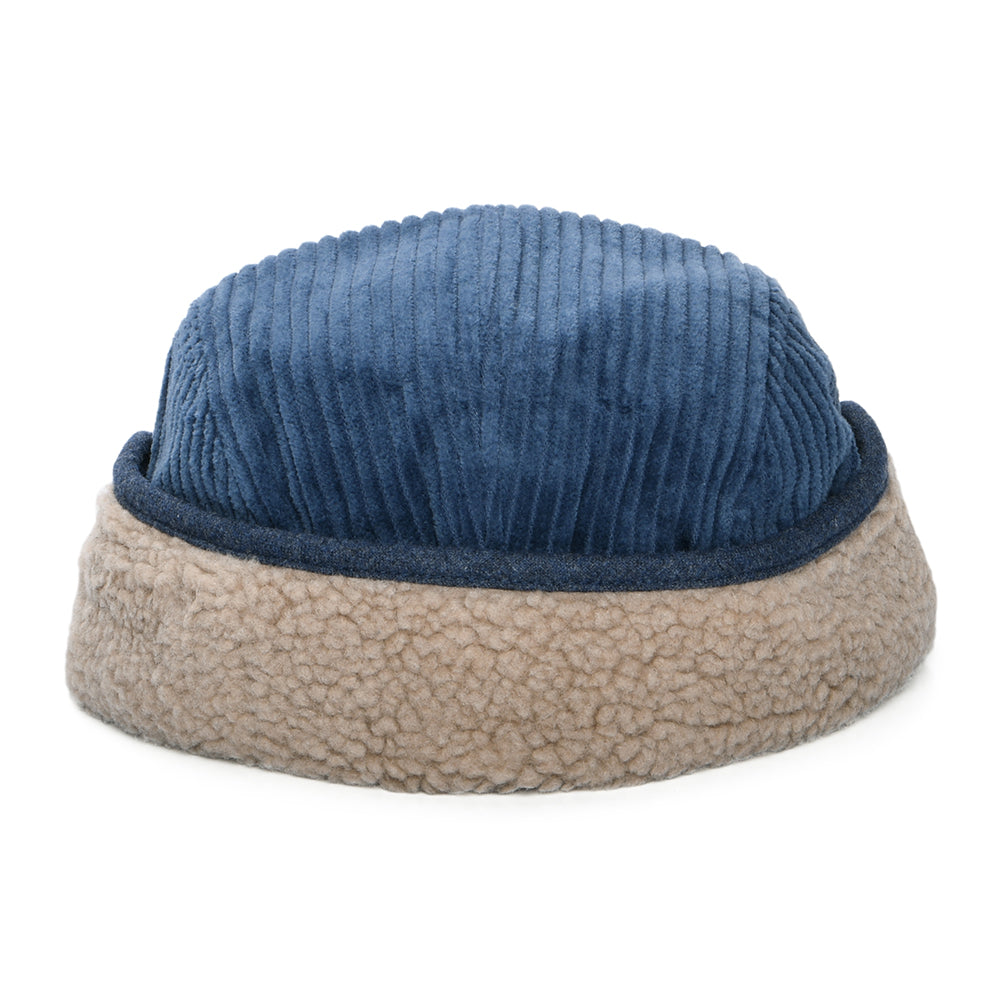 Casquette 5 Panel en Velours Côtelé Avec Protège-Oreilles Rayner bleu marine BARTS