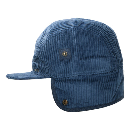 Casquette 5 Panel en Velours Côtelé Avec Protège-Oreilles Rayner bleu marine BARTS