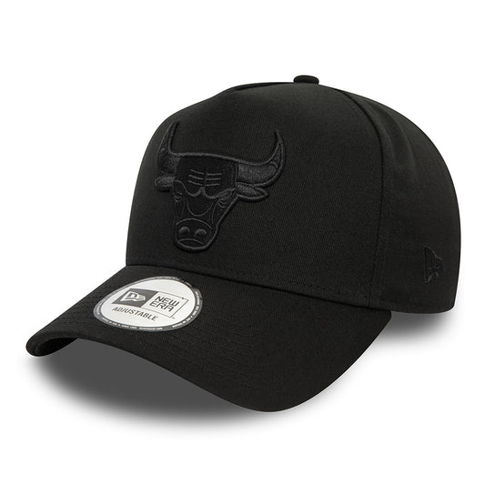 Casquette Snapback NBA Monochrome A-Frame Chicago Bulls noir sur noir NEW ERA