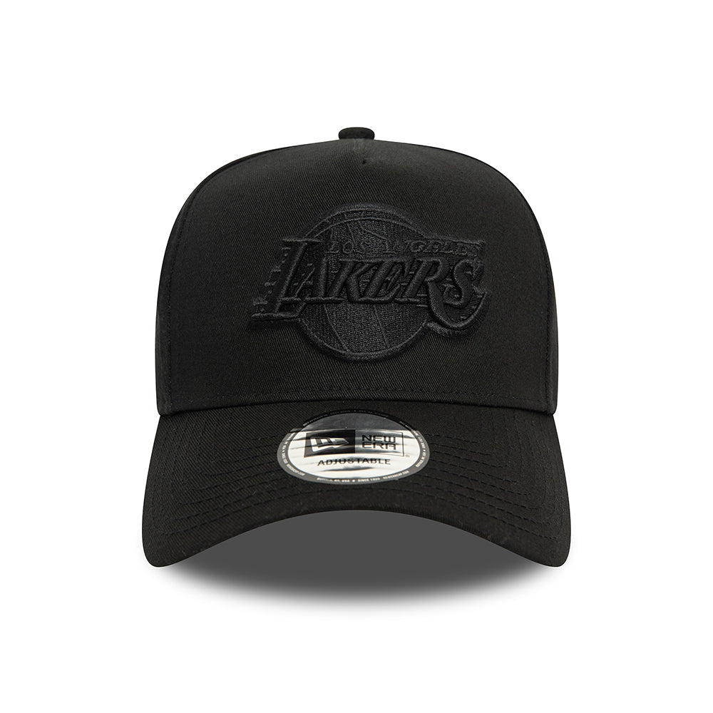 Casquette Snapback NBA Monochrome A-Frame L.A. Lakers noir sur noir NEW ERA