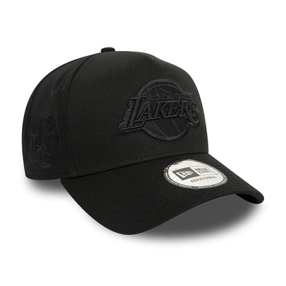 Casquette Snapback NBA Monochrome A-Frame L.A. Lakers noir sur noir NEW ERA