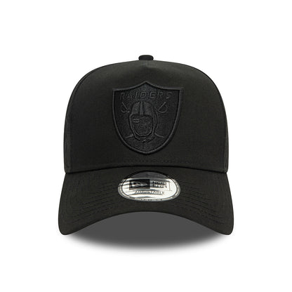 Casquette Snapback NFL Monochrome A-Frame Las Vegas Raiders noir sur noir NEW ERA