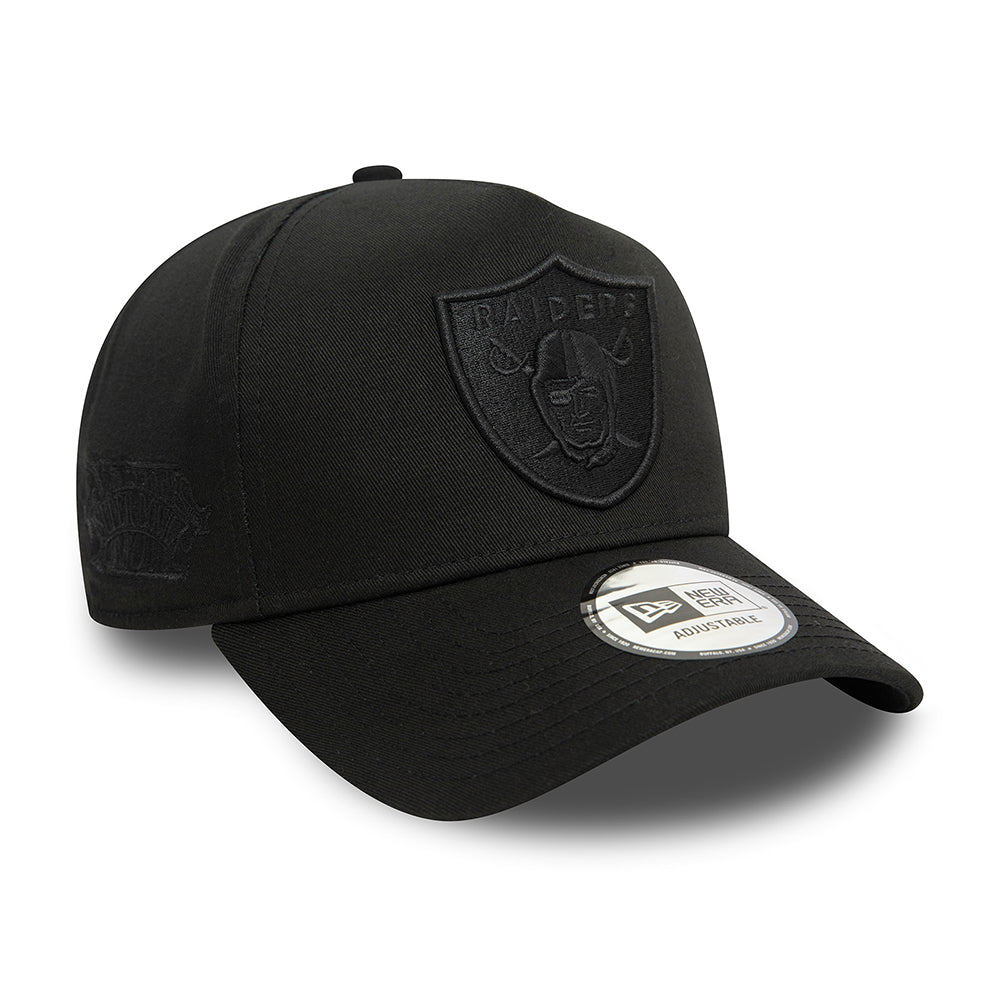 Casquette Snapback NFL Monochrome A-Frame Las Vegas Raiders noir sur noir NEW ERA