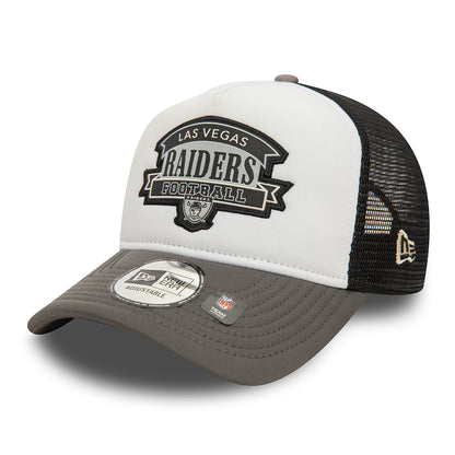 Casquette Trucker NFL Retro Graphic A-Frame Las Vegas Raiders blanc-graphite-noir NEW ERA