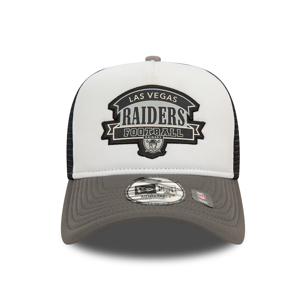 Casquette Trucker NFL Retro Graphic A-Frame Las Vegas Raiders blanc-graphite-noir NEW ERA