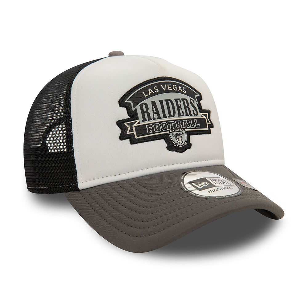 Casquette Trucker NFL Retro Graphic A-Frame Las Vegas Raiders blanc-graphite-noir NEW ERA