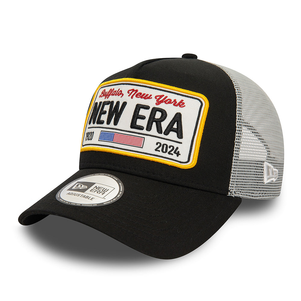 Casquette Trucker License Plate A-Frame noir-gris NEW ERA